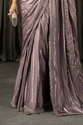 Maria B | Eid Collection 26 | Embroidered Charmeuse Silk Saree - House Of Hania