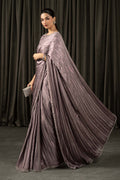 Maria B | Eid Collection 26 | Embroidered Charmeuse Silk Saree - House Of Hania