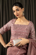 Maria B | Eid Collection 26 | Embroidered Organza Saree - House Of Hania
