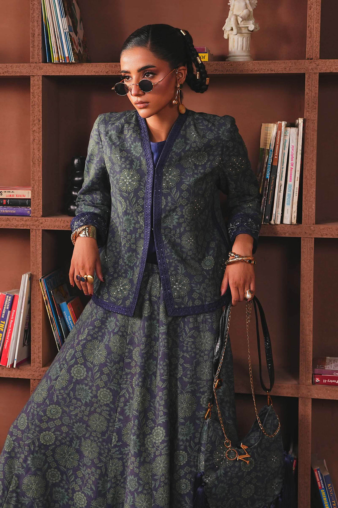 Maria B | Eid Collection 26 | Embroidered Pk Raw Silk Skirt Set - House Of Hania