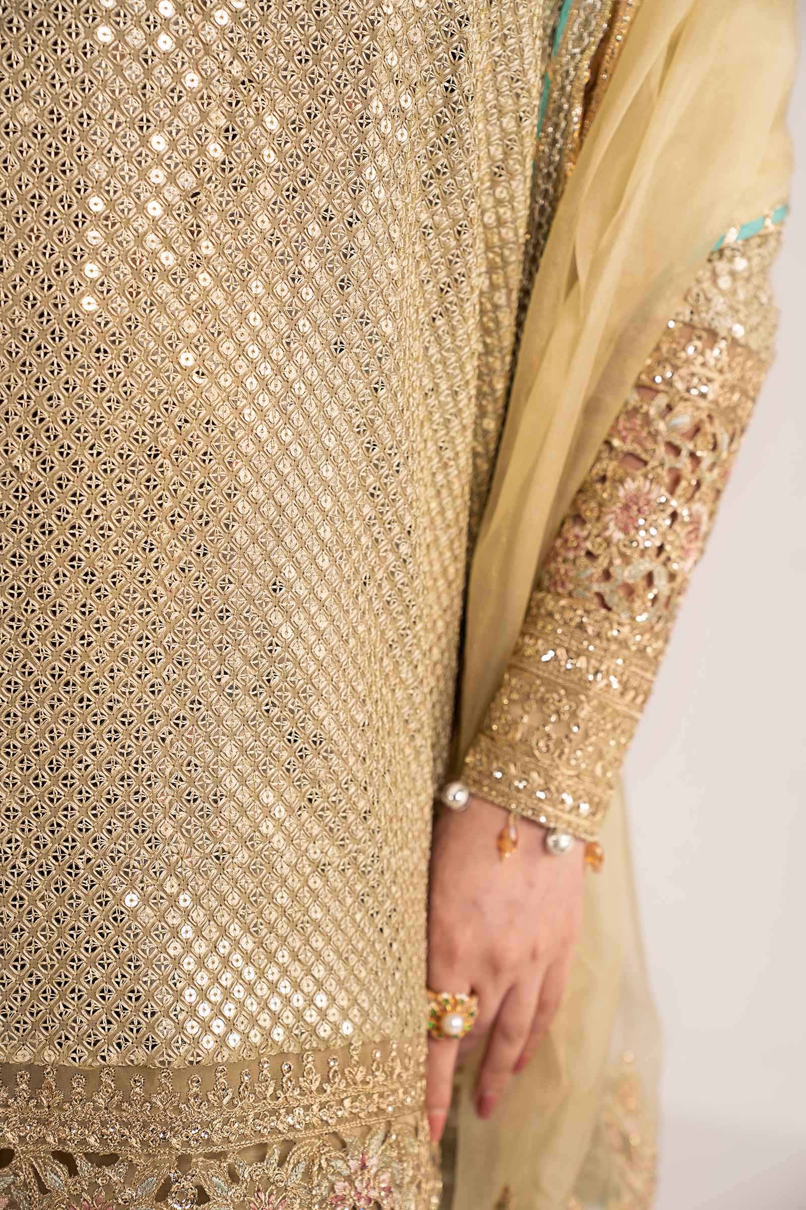 Maria B | Eid Collection Formals 26 | 3 Piece Embroidered Chiffon Suit - House Of Hania