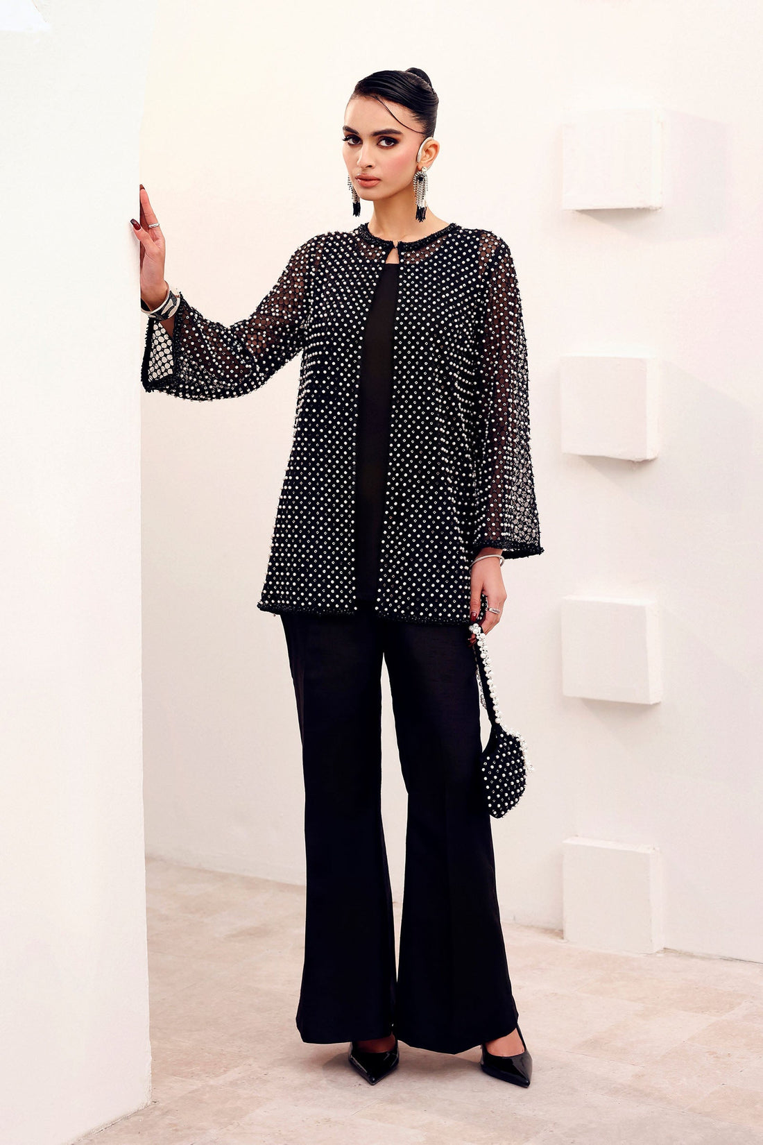 Maria B | Eid Collection Formals 26 | 3 Piece Embroidered Organza Suit - House Of Hania