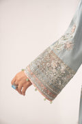 Maria B | Eid Collection Formals 26 | 3 Piece Embroidered Raw Silk Suit - House Of Hania