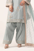 Maria B | Eid Collection Formals 26 | 3 Piece Embroidered Raw Silk Suit - House Of Hania