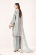 Maria B | Eid Collection Formals 26 | 3 Piece Embroidered Raw Silk Suit - House Of Hania