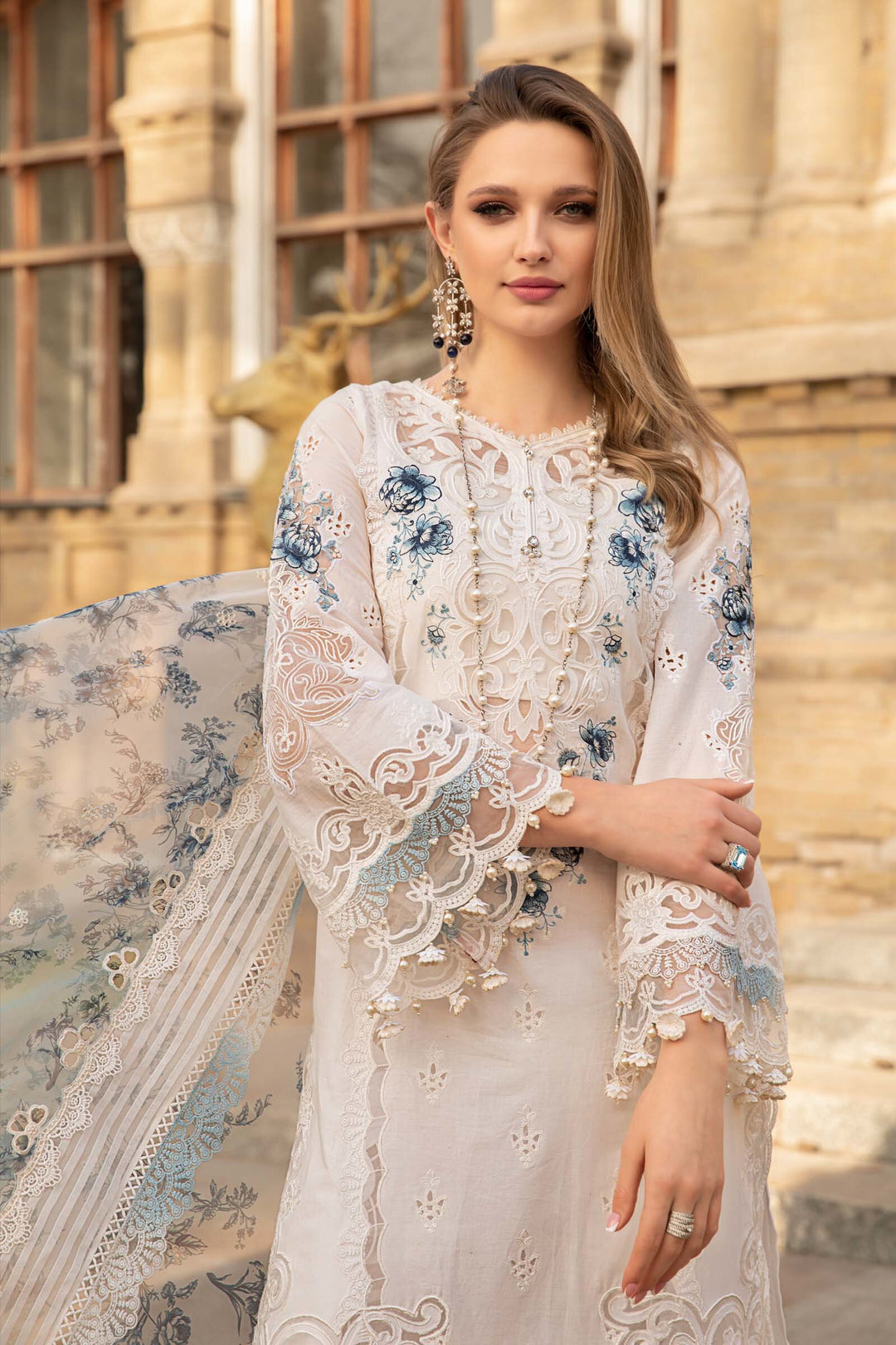 Maria.B Eid Collection Luxury Lawn SS'23 - 15A - TC-335 - House Of Hania