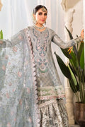 Maria B | Embroidered Collection 22 | Pearl Blue and Ash Pink (BD-2403) - House Of Hania