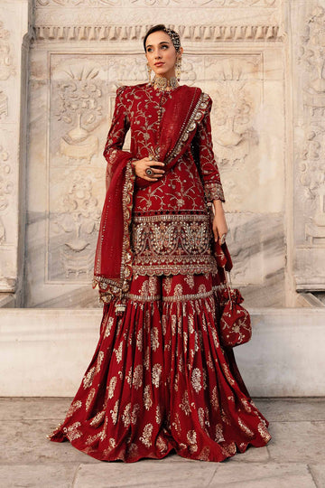Maria B | Embroidered Cotton Satin Suit | CST-807 - House Of Hania