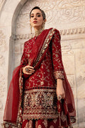 Maria B | Embroidered Cotton Satin Suit | CST-807 - House Of Hania