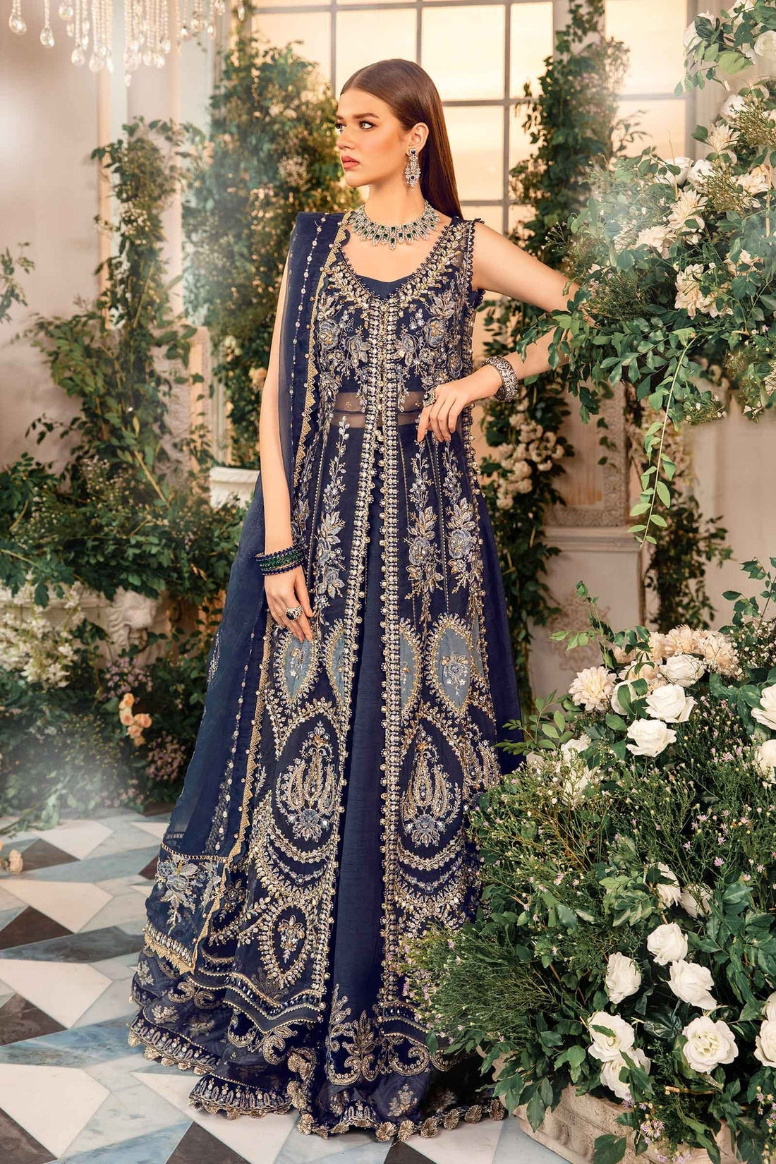 Maria B | Embroidered Formals 24 | Organza Suit | BD-2901 - House Of Hania