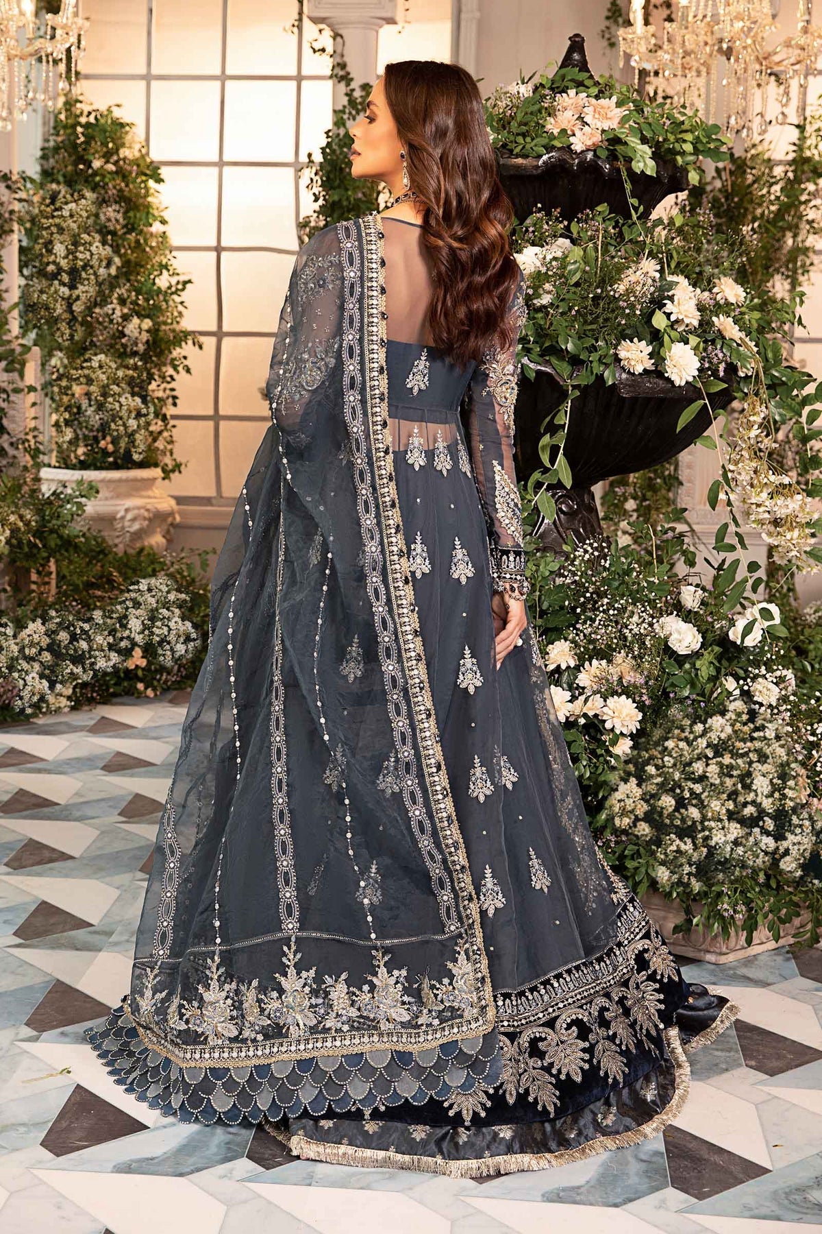 Maria B | Embroidered Formals 24 | Organza Suit | BD-2901 - House Of Hania