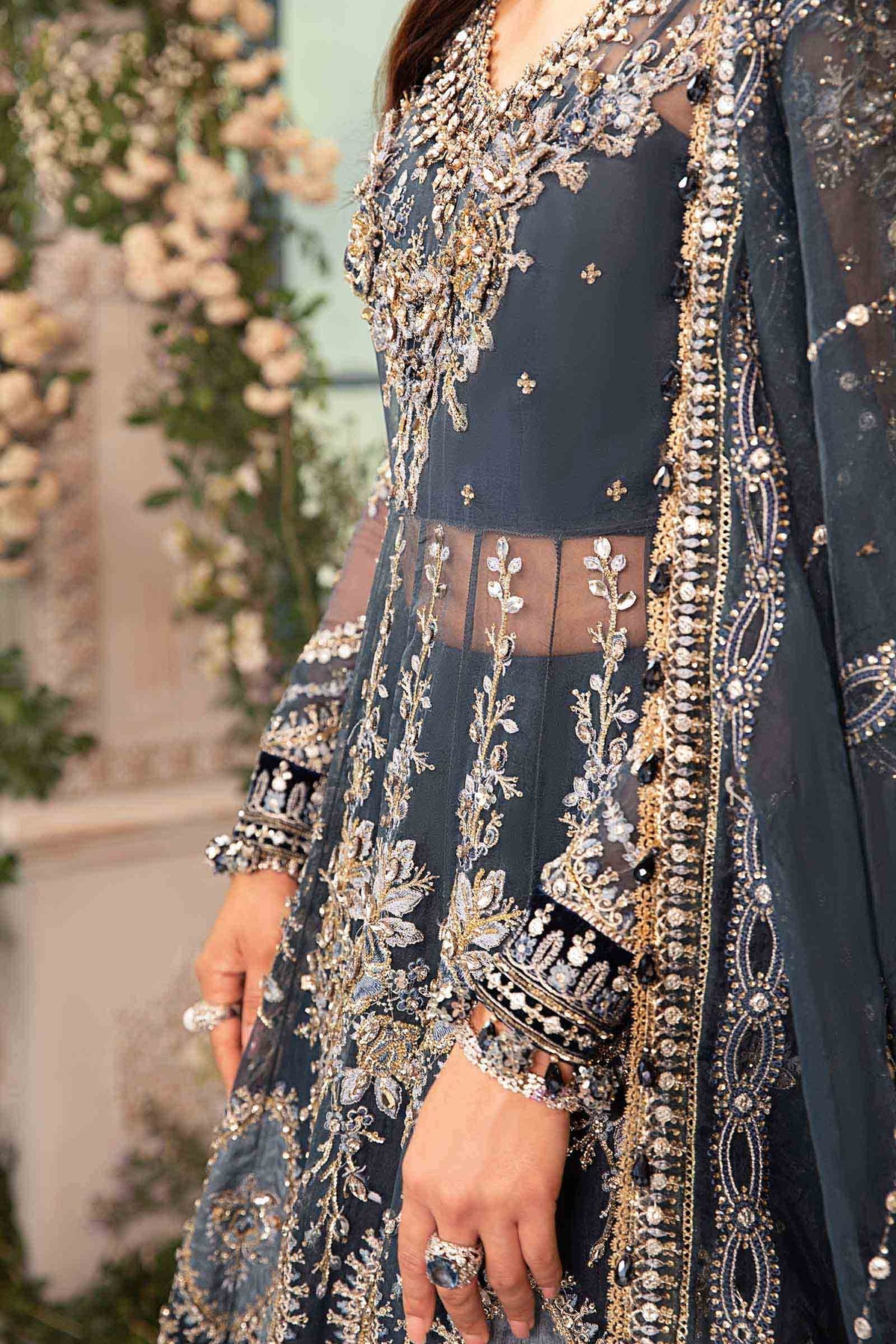 Maria B | Embroidered Formals 24 | Organza Suit | BD-2901 - House Of Hania