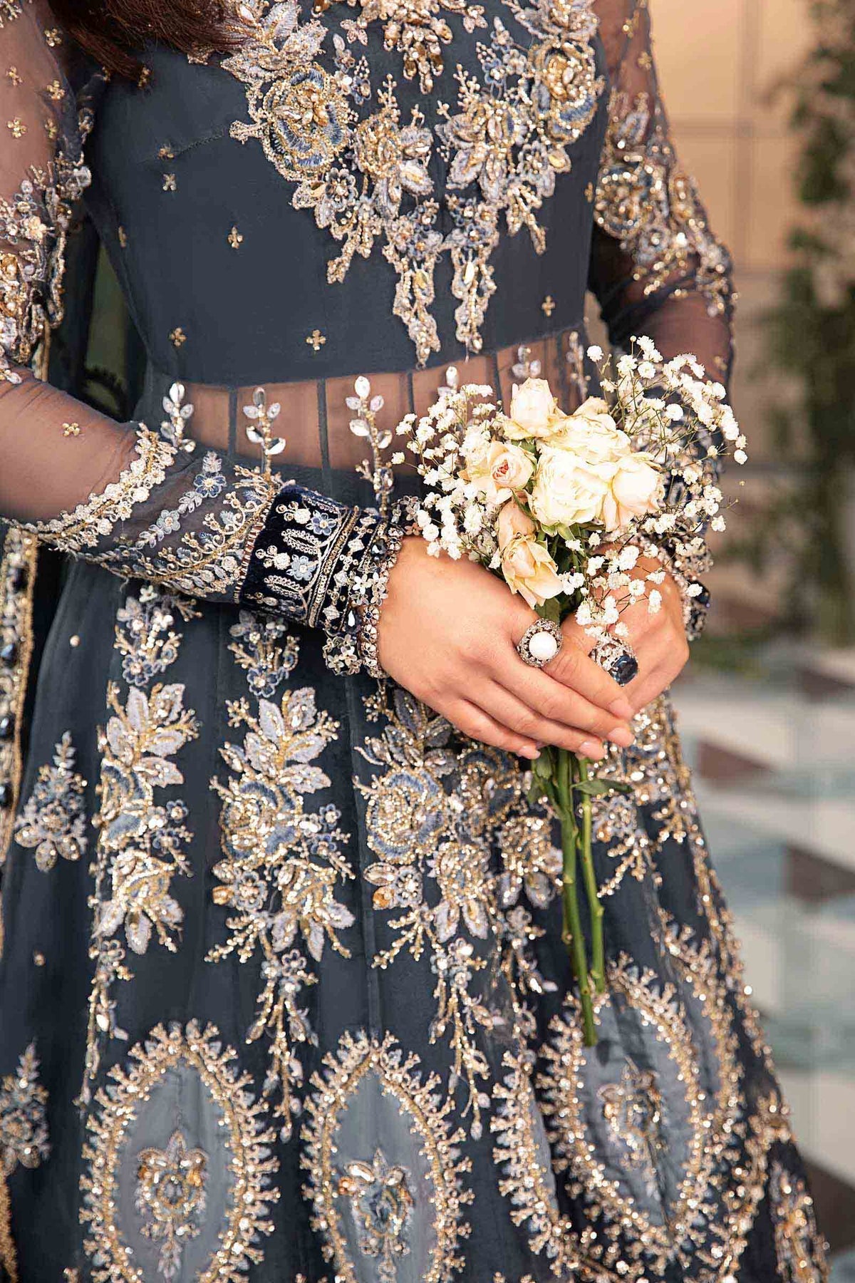 Maria B | Embroidered Formals 24 | Organza Suit | BD-2901 - House Of Hania