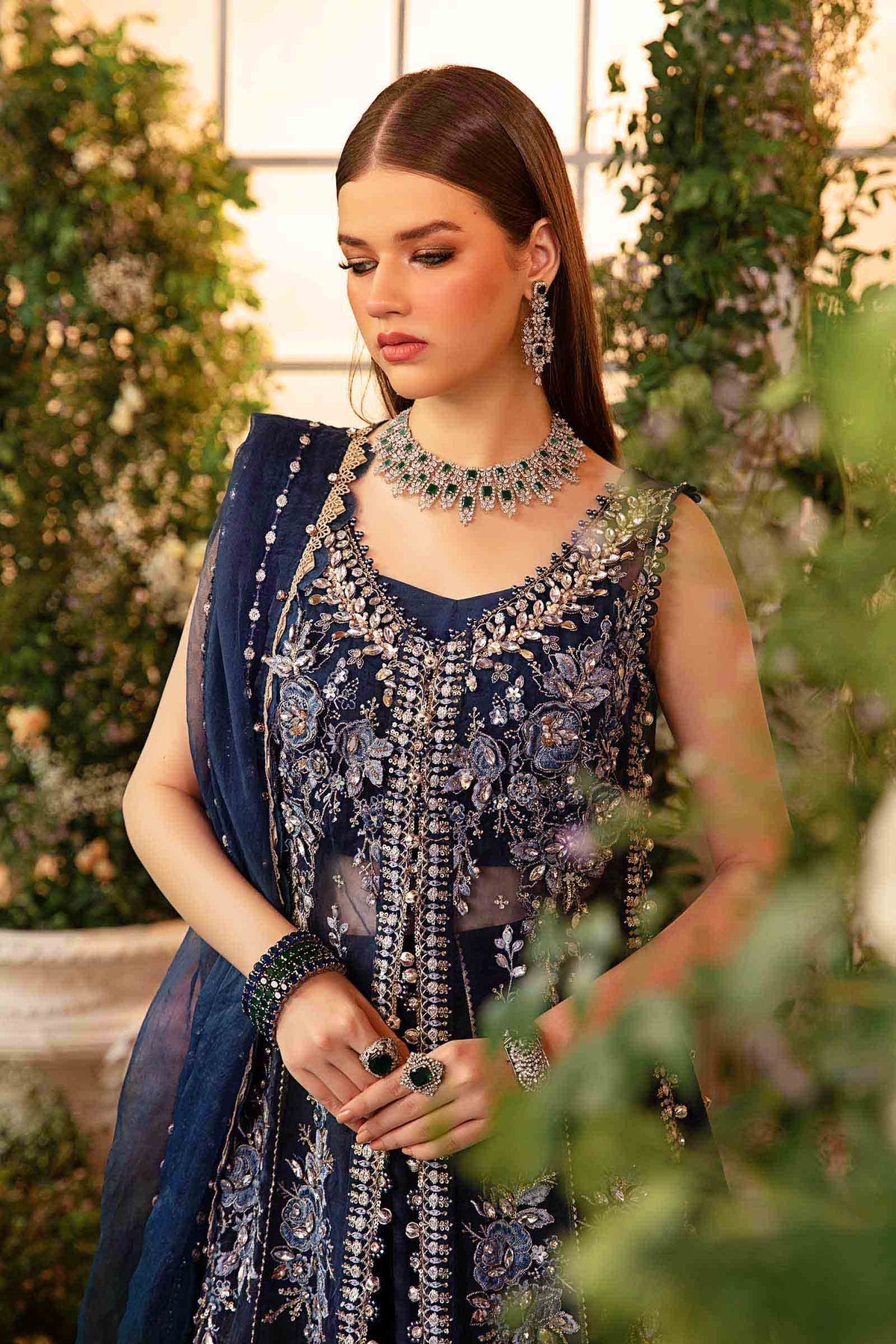 Maria B | Embroidered Formals 24 | Organza Suit | BD-2901 - House Of Hania