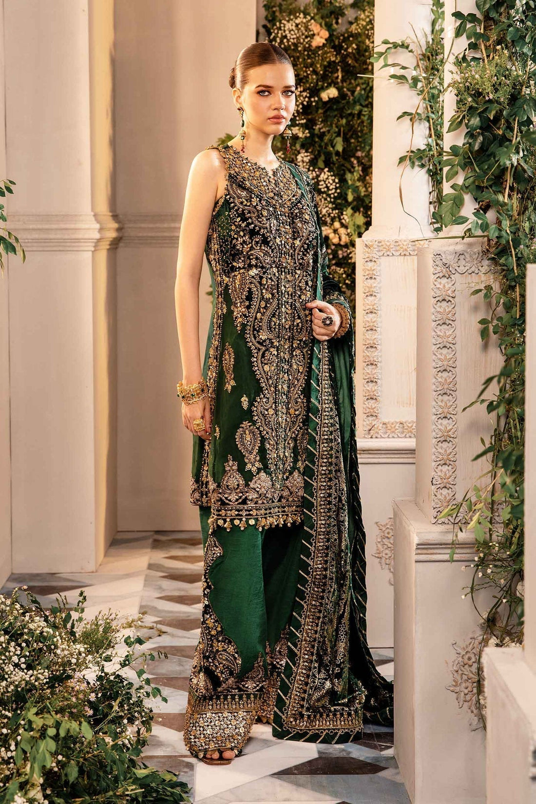 Maria B | Embroidered Formals 24 | Organza Suit | BD-2904 - House Of Hania