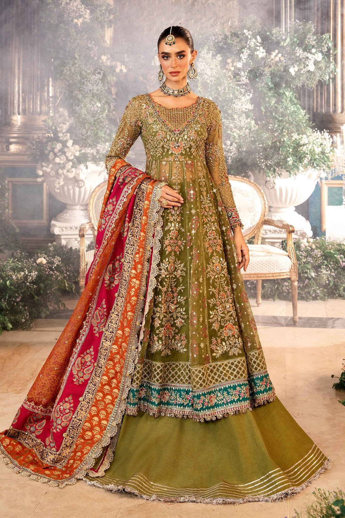 Maria B | Embroidered Formals 24 | Organza Suit | BD-2906 - House Of Hania