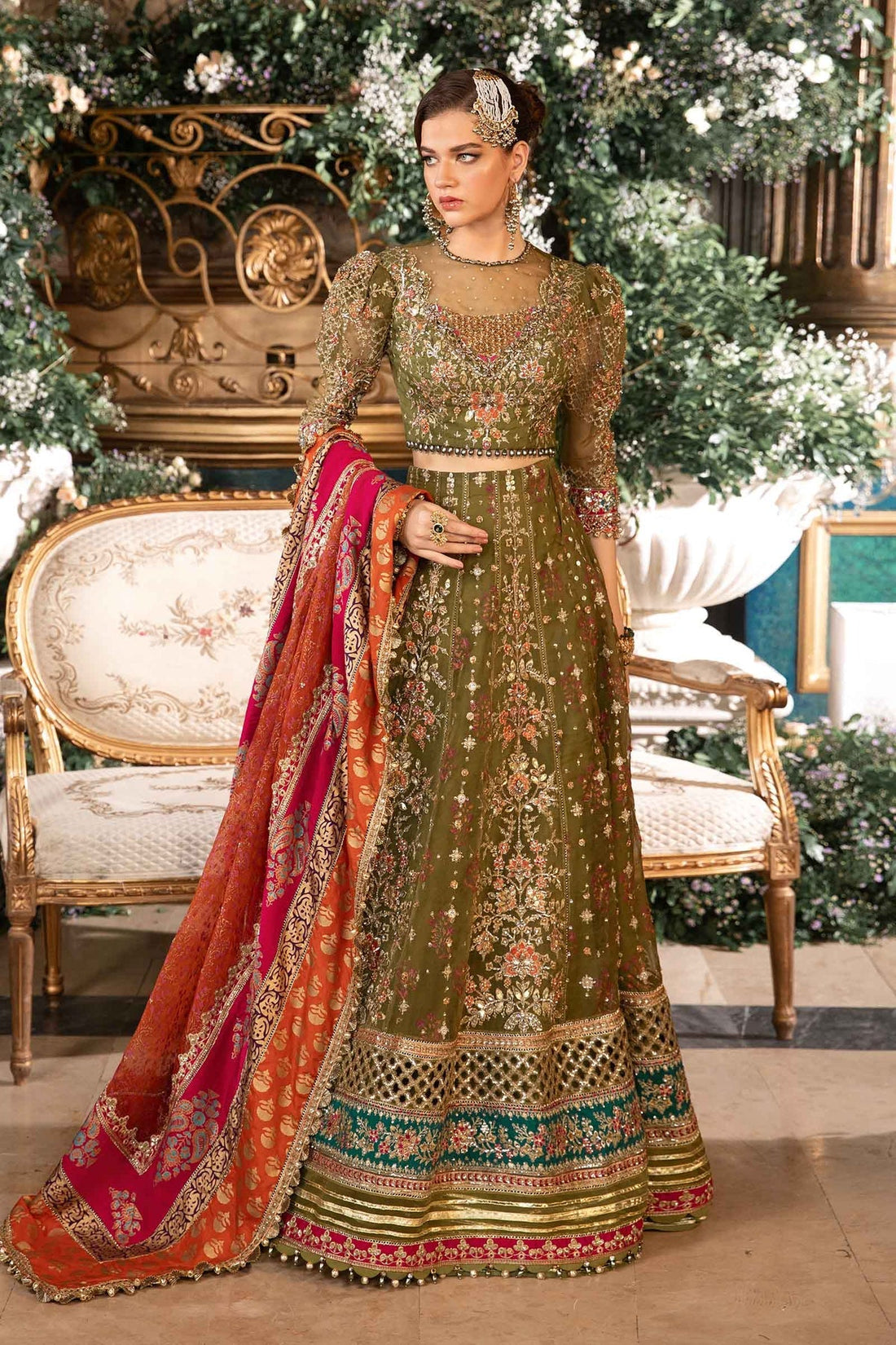Maria B | Embroidered Formals 24 | Organza Suit | BD-2906 - House Of Hania
