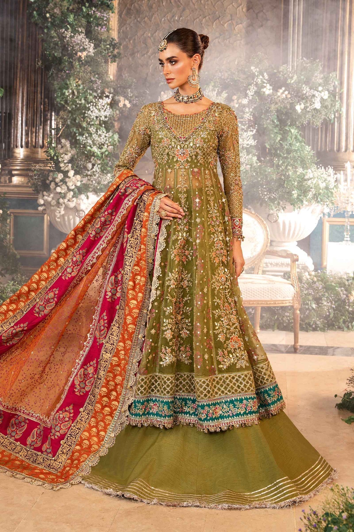 Maria B | Embroidered Formals 24 | Organza Suit | BD-2906 - House Of Hania