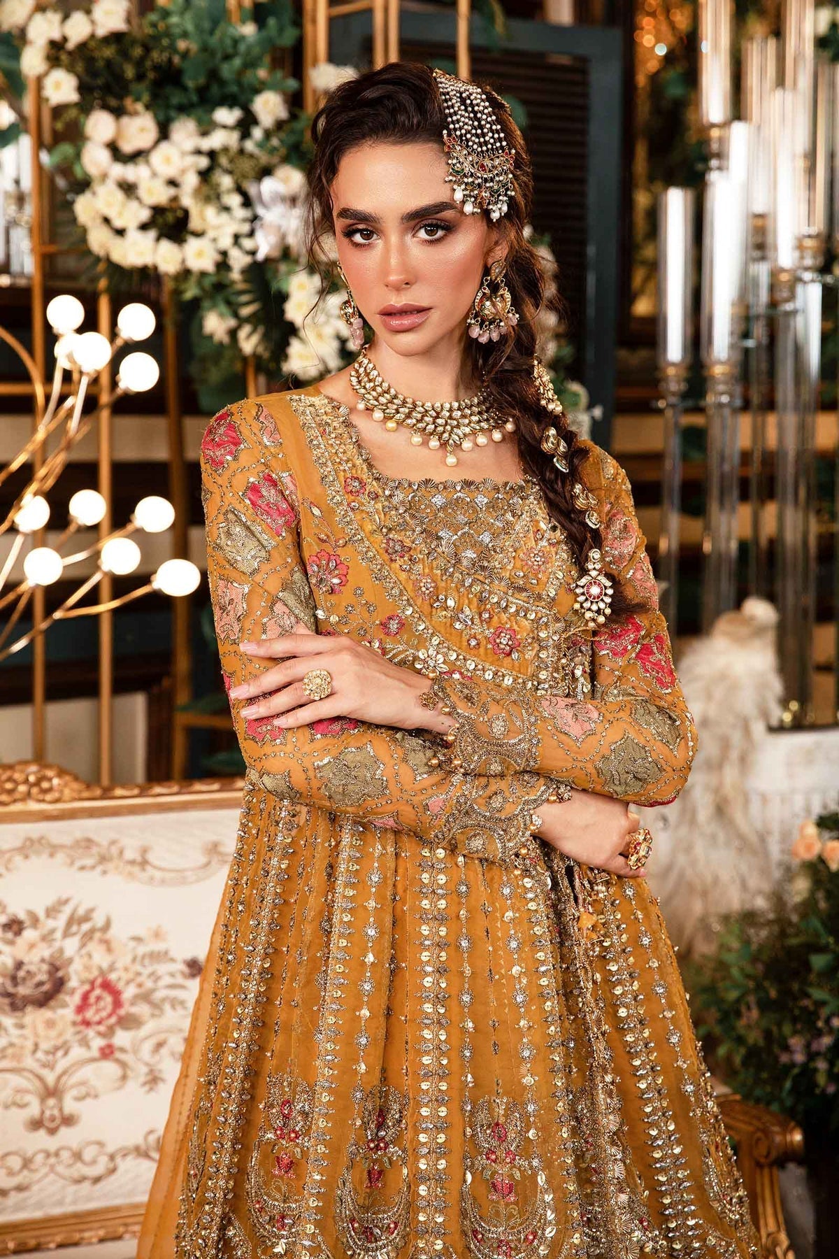 Maria B | Embroidered Formals 24 | Organza Suit | BD-2907 - House Of Hania