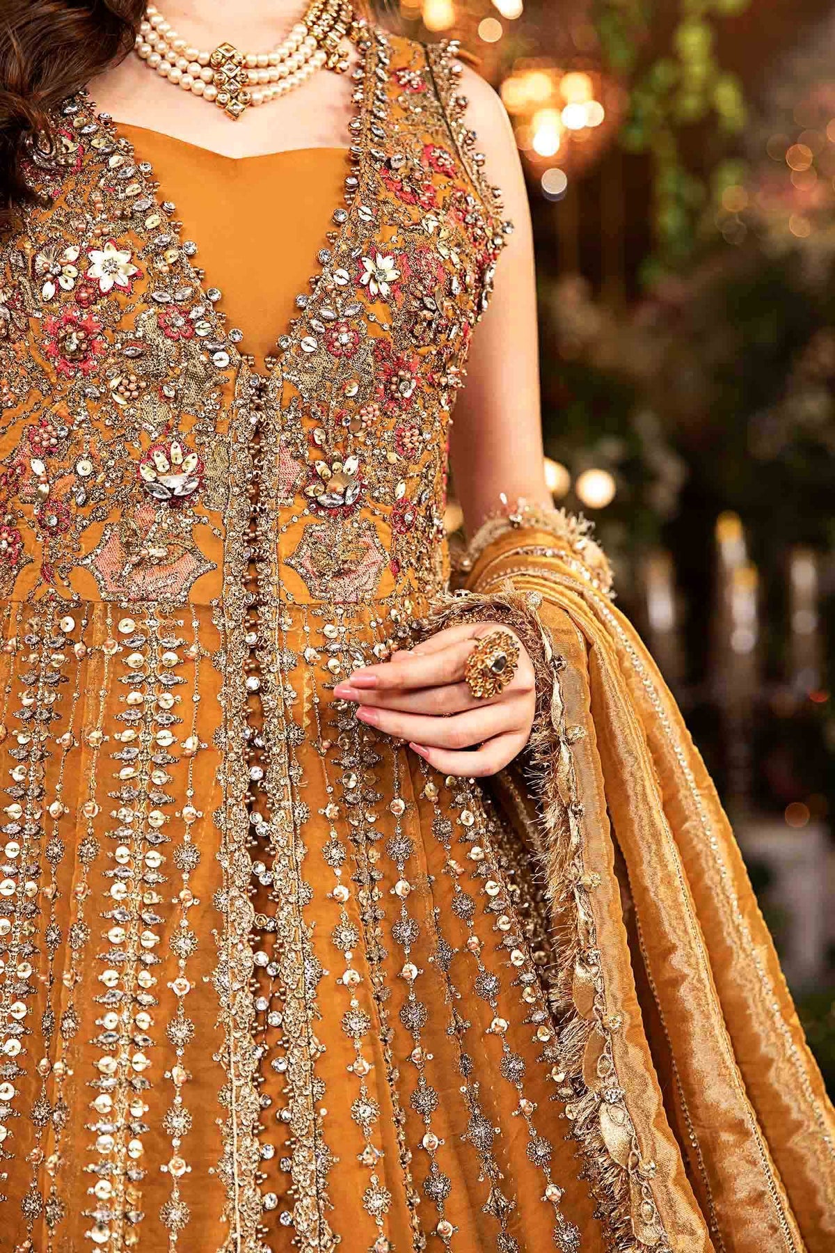 Maria B | Embroidered Formals 24 | Organza Suit | BD-2907 - House Of Hania