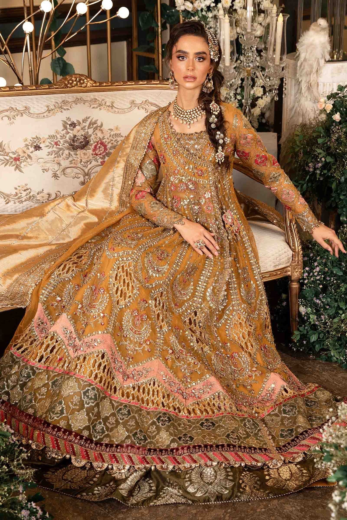 Maria B | Embroidered Formals 24 | Organza Suit | BD-2907 - House Of Hania