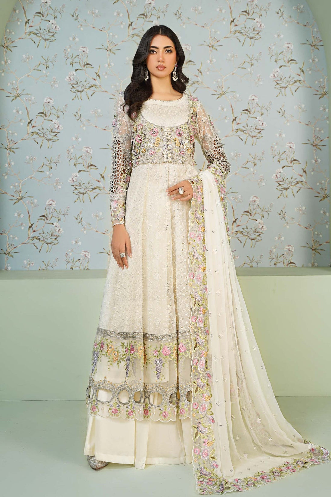 Maria B | Formal Wears | Organza Suit SF-EA24-16 - House Of Hania