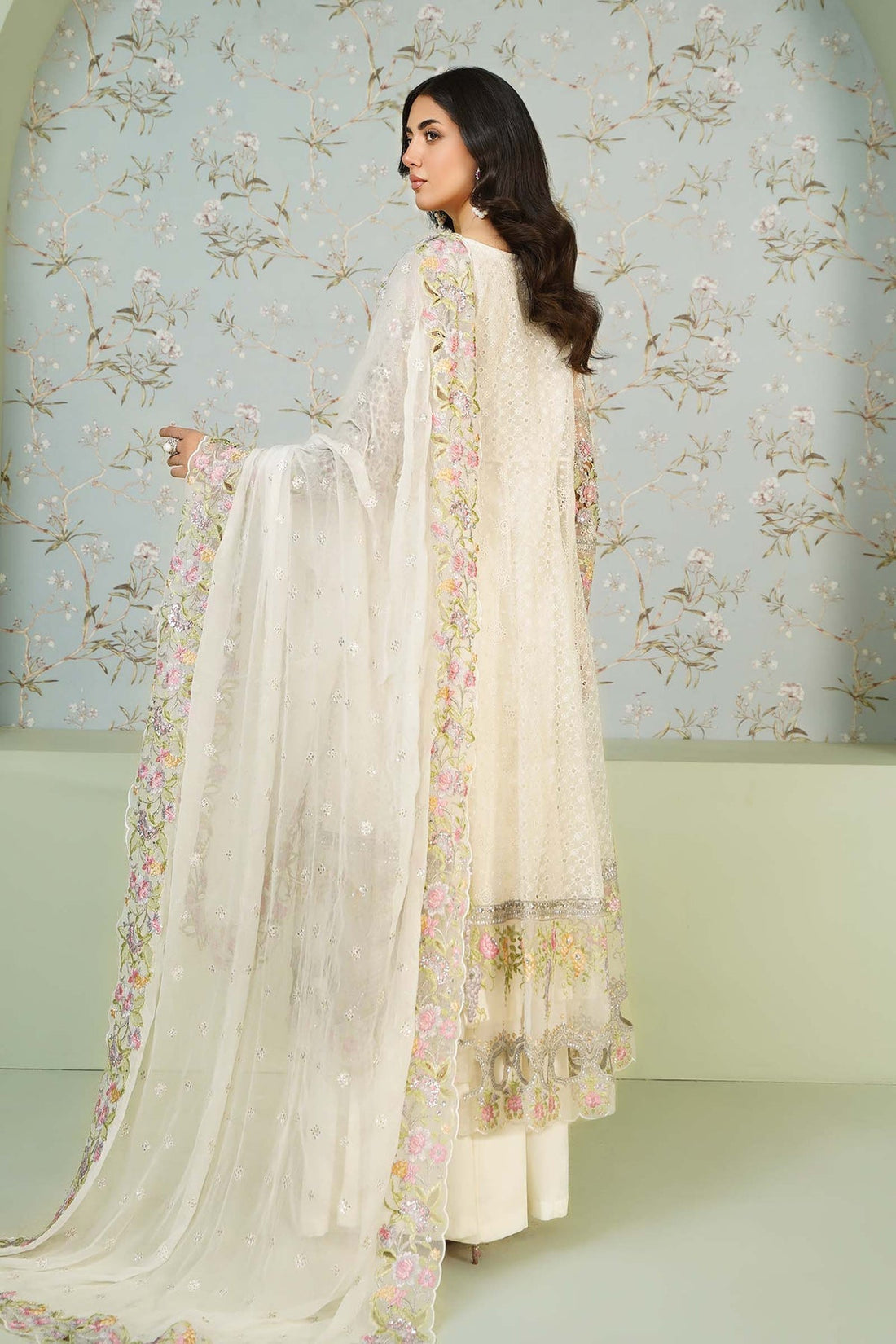 Maria B | Formal Wears | Organza Suit SF-EA24-16 - House Of Hania