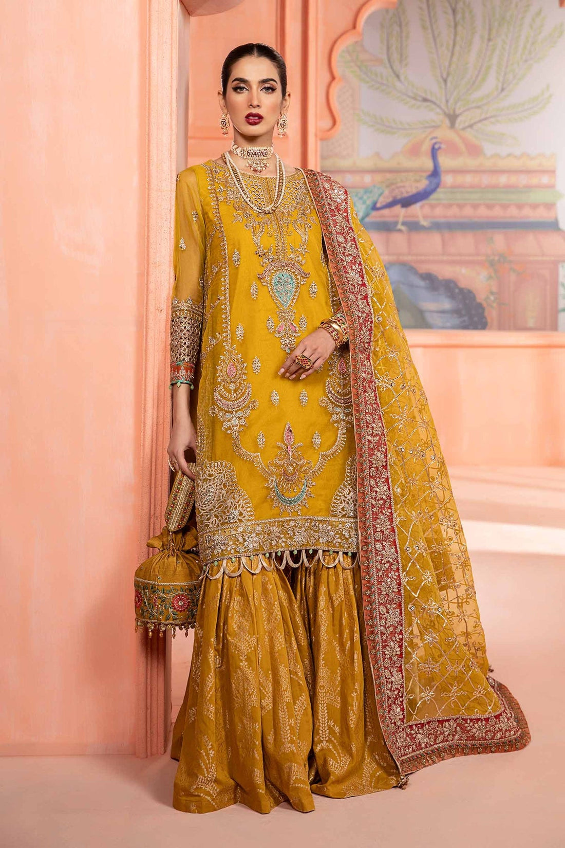 Maria B | Formal Wears | Organza Suit SF-EA24-28 - House Of Hania