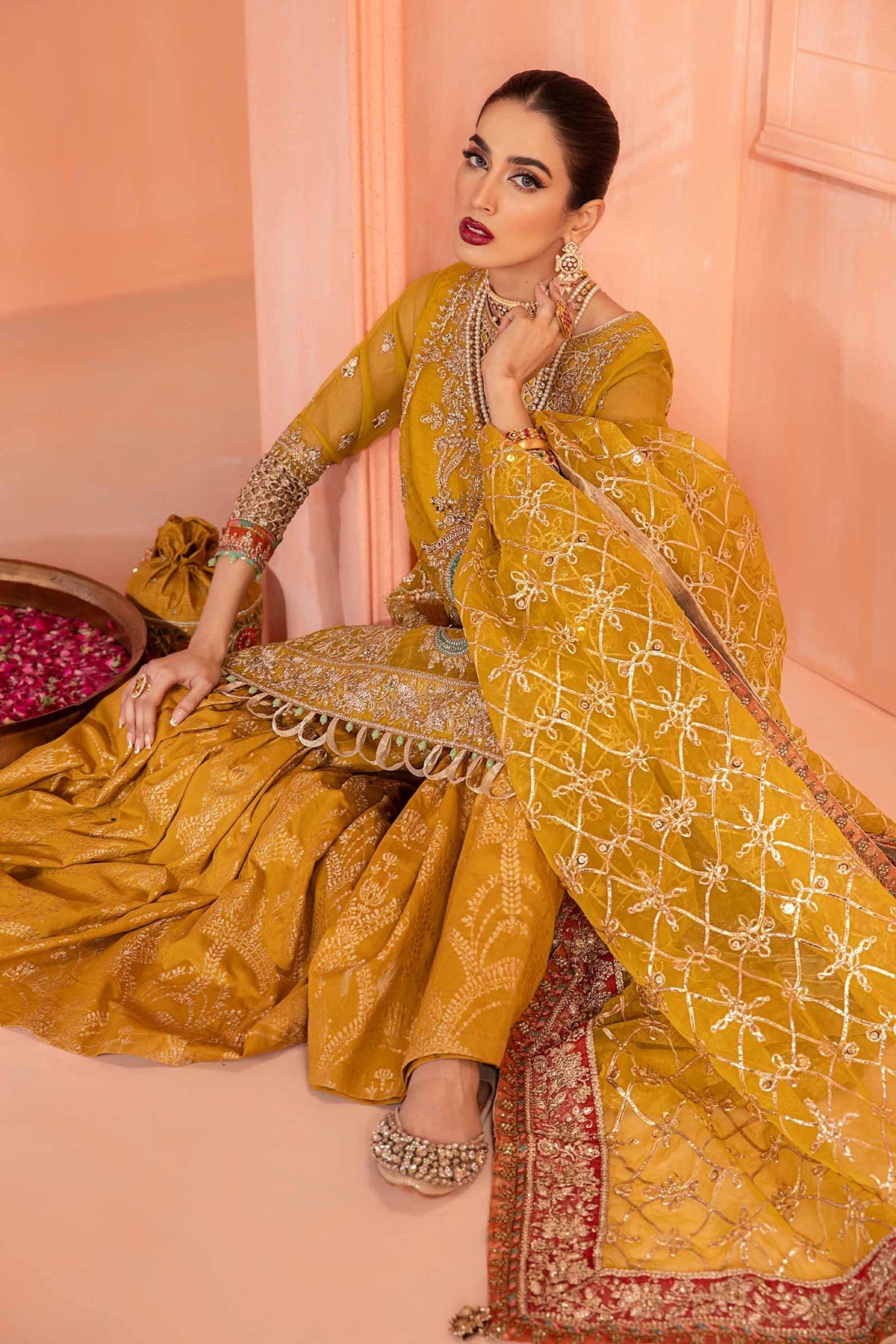 Maria B | Formal Wears | Organza Suit SF-EA24-28 - House Of Hania