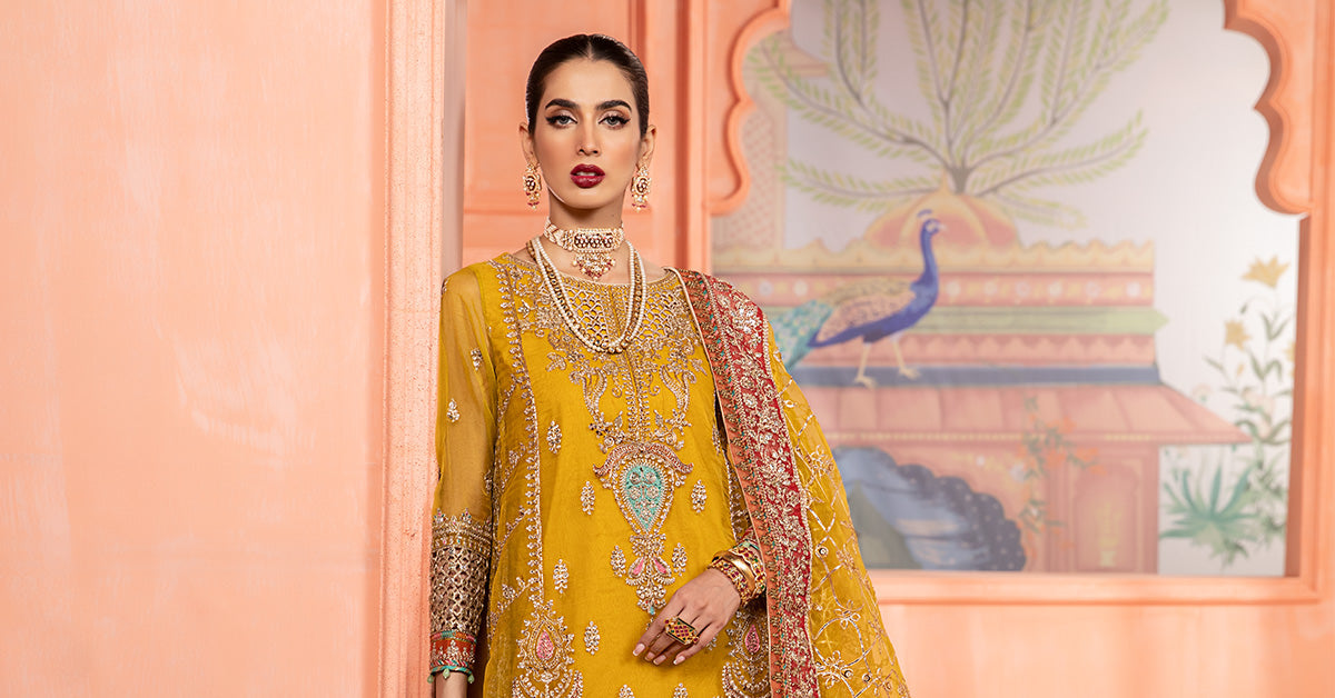 Maria B | Formal Wears | Organza Suit SF-EA24-28 - House Of Hania