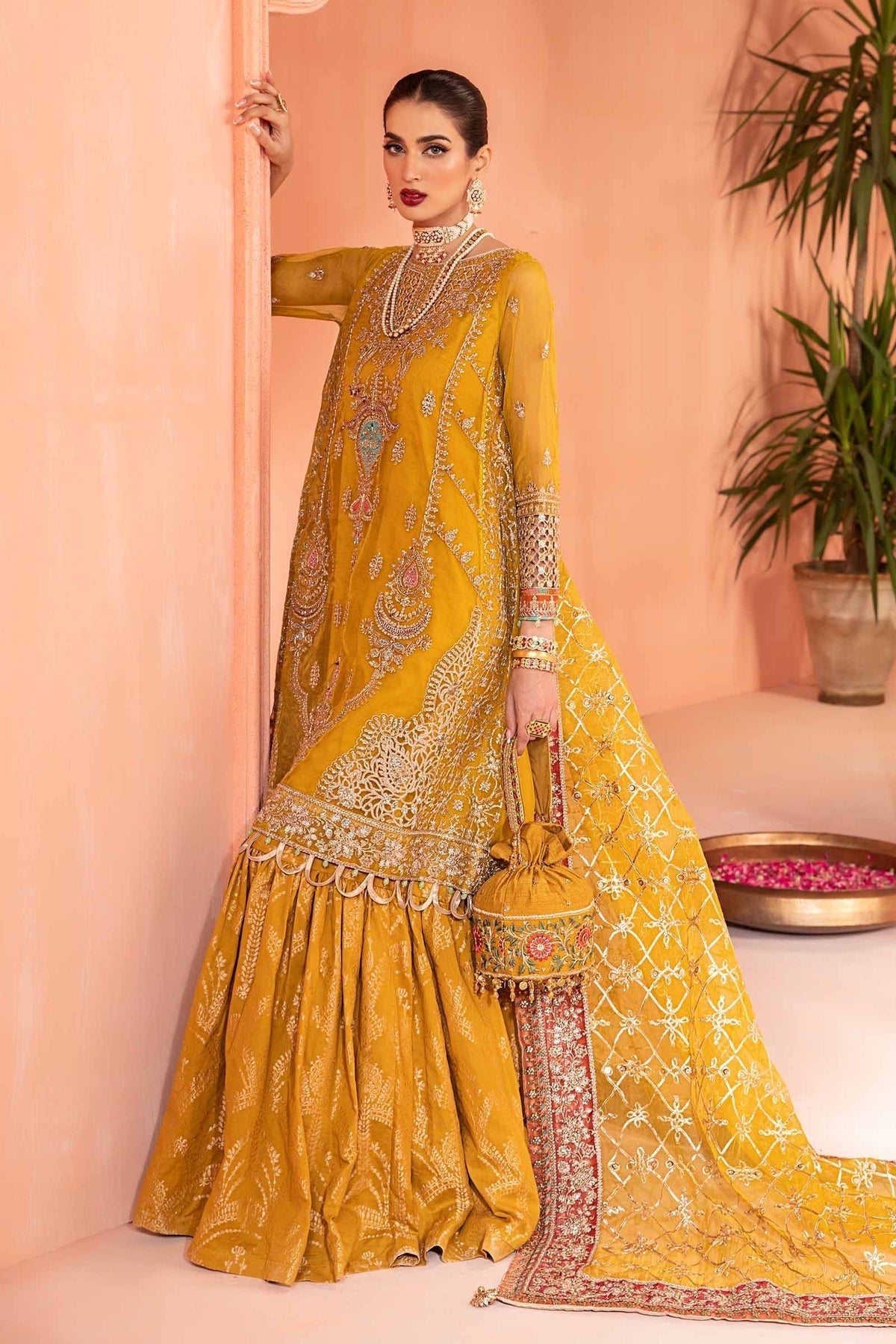Maria B | Formal Wears | Organza Suit SF-EA24-28 - House Of Hania