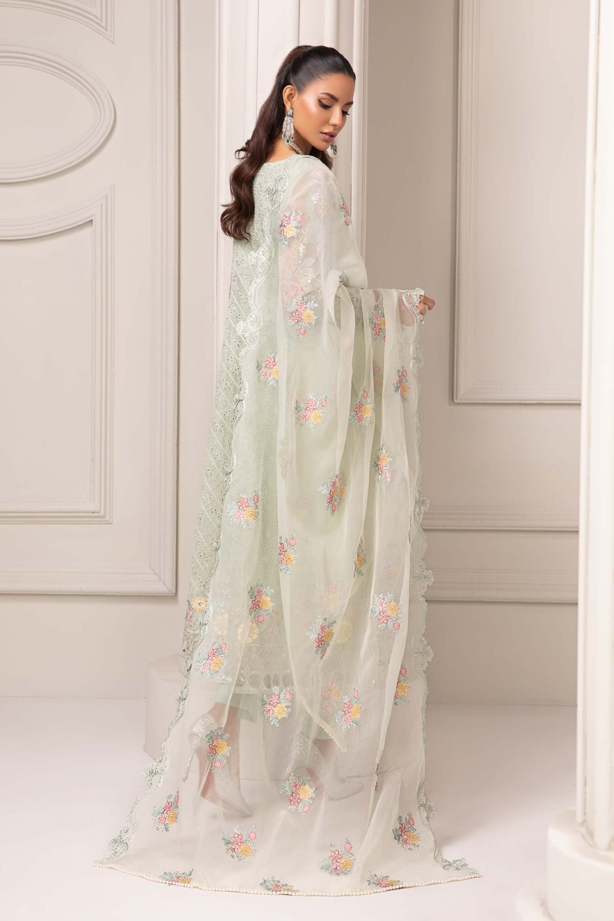 Maria B | Formal Wears | Organza Suit SF-EF24-03 - House Of Hania