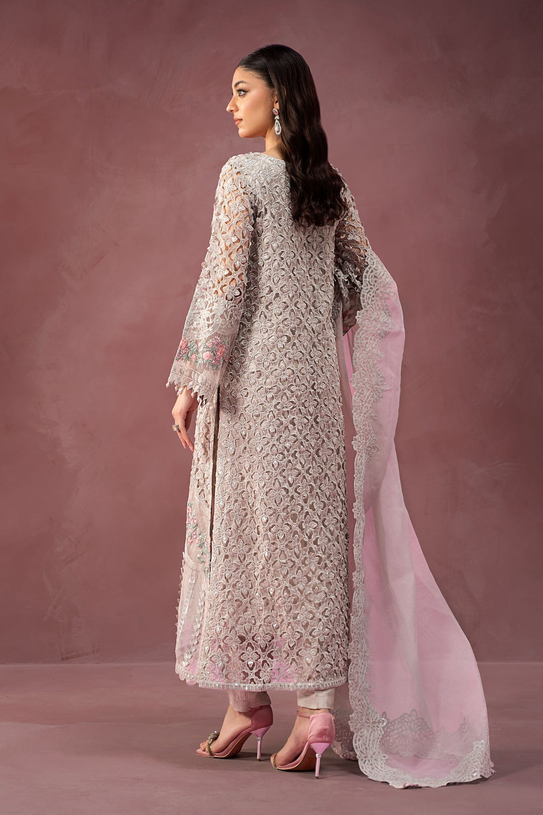 Maria B | Formal Wears | Organza Suit | SF-W24-69 - House Of Hania