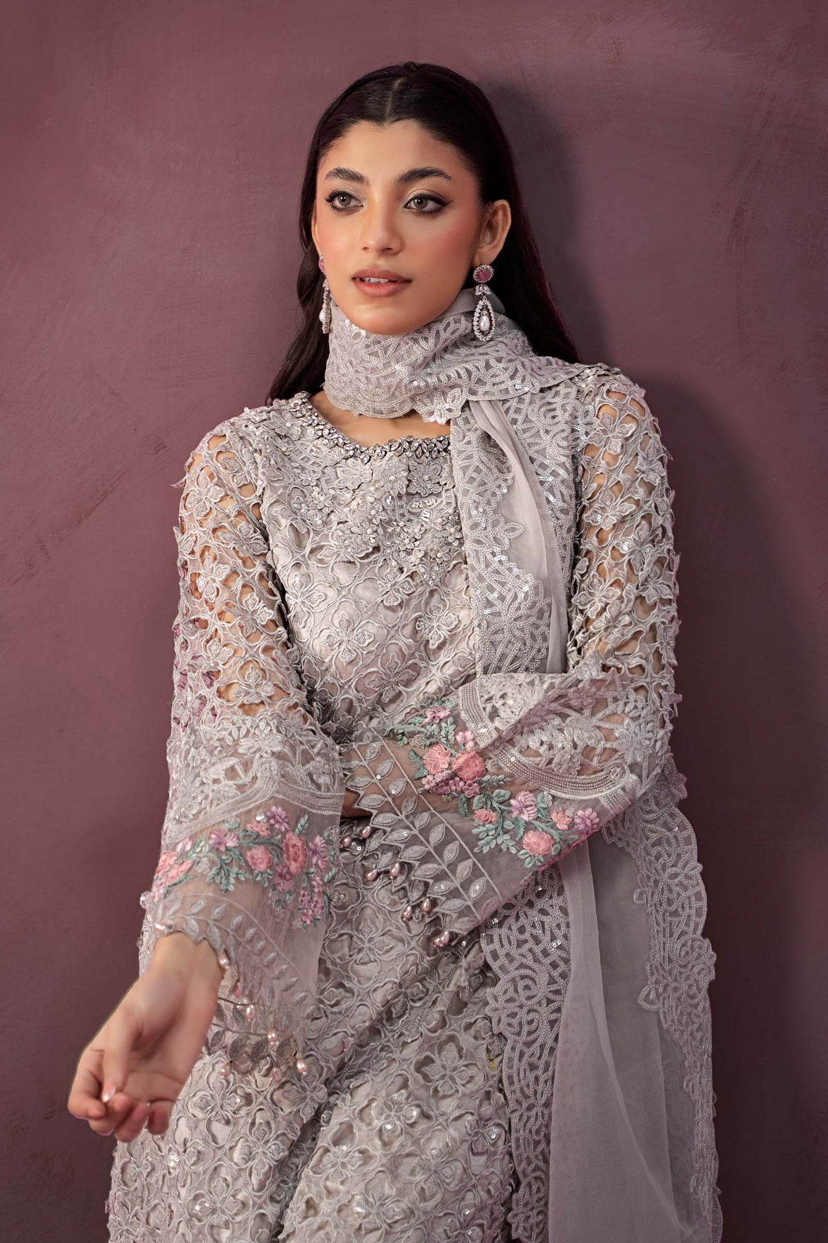Maria B | Formal Wears | Organza Suit | SF-W24-69 - House Of Hania
