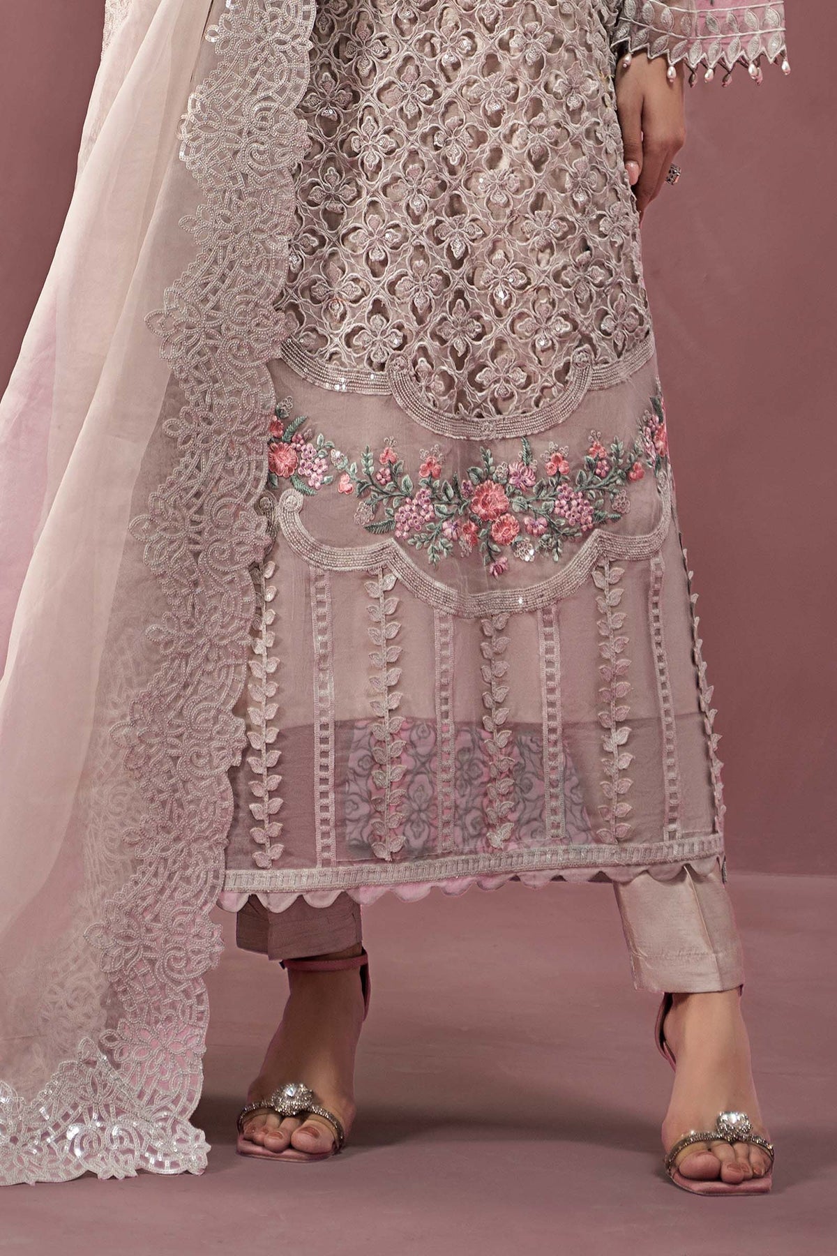 Maria B | Formal Wears | Organza Suit | SF-W24-69 - House Of Hania