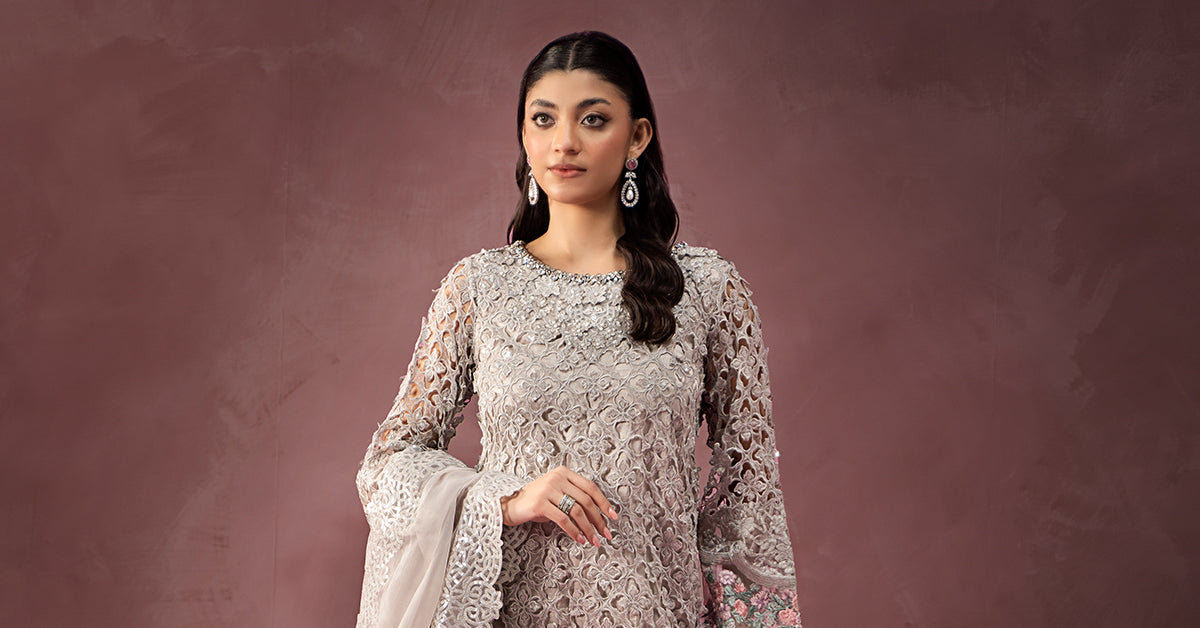 Maria B | Formal Wears | Organza Suit | SF-W24-69 - House Of Hania