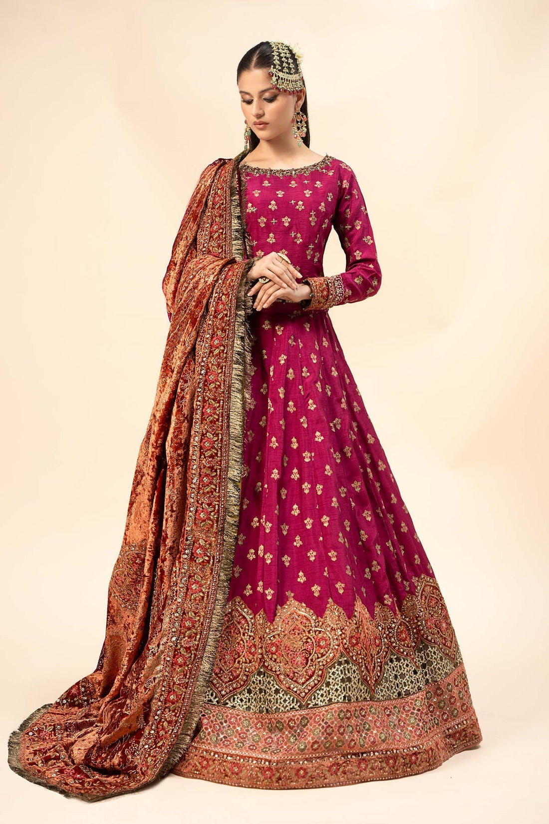 Maria B | Formal Wears | Raw Silk Suit | SF-W24-26-C - House Of Hania