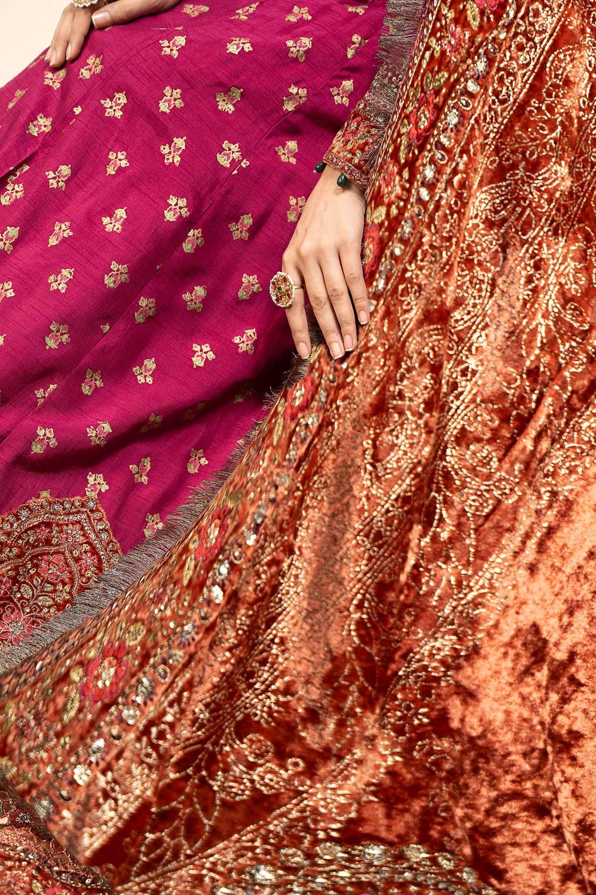 Maria B | Formal Wears | Raw Silk Suit | SF-W24-26-C - House Of Hania