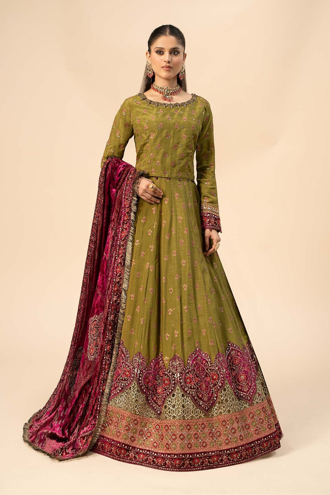 Maria B | Formal Wears | Raw Silk Suit | SF-W24-26 - House Of Hania