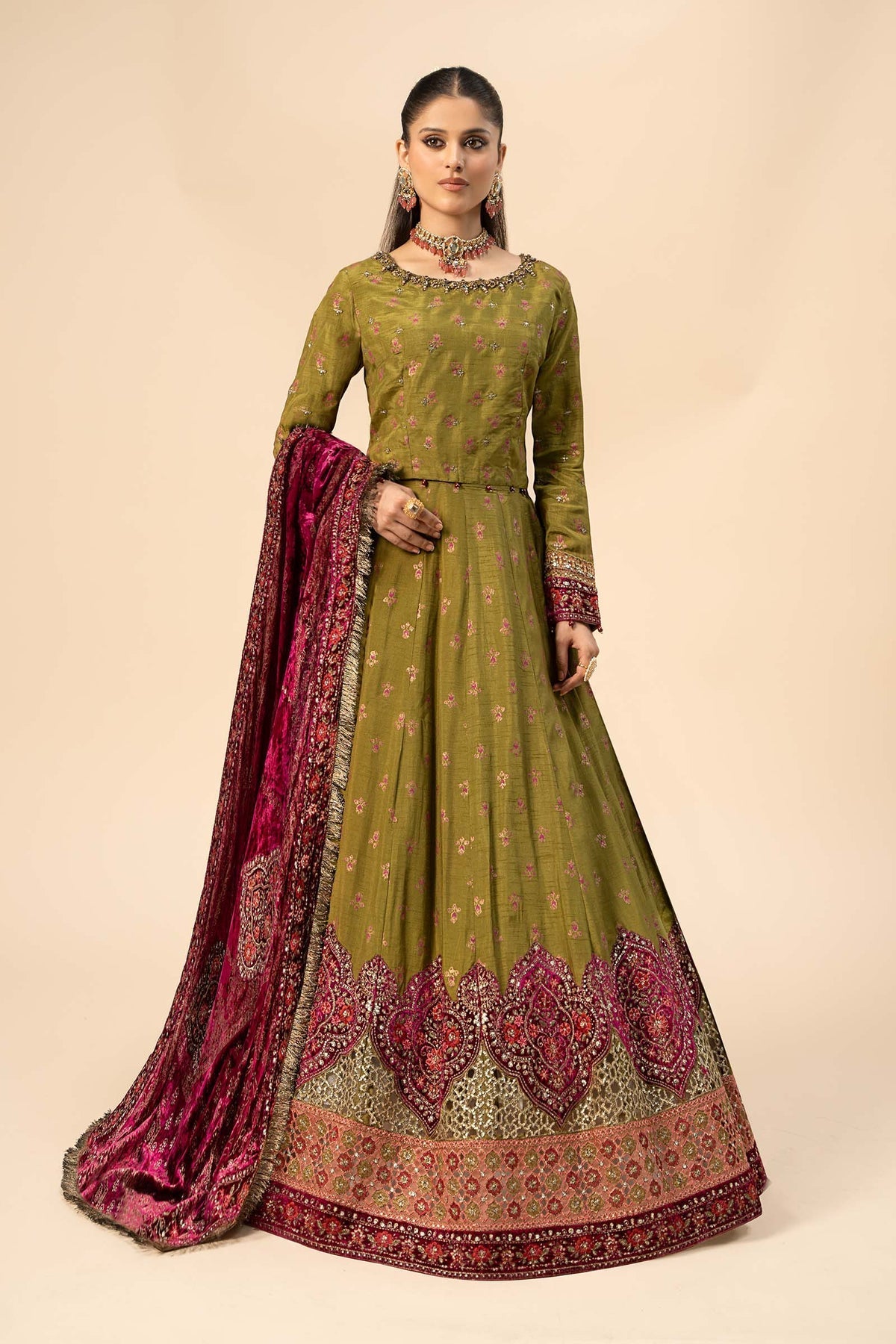 Maria B | Formal Wears | Raw Silk Suit | SF-W24-26 - House Of Hania