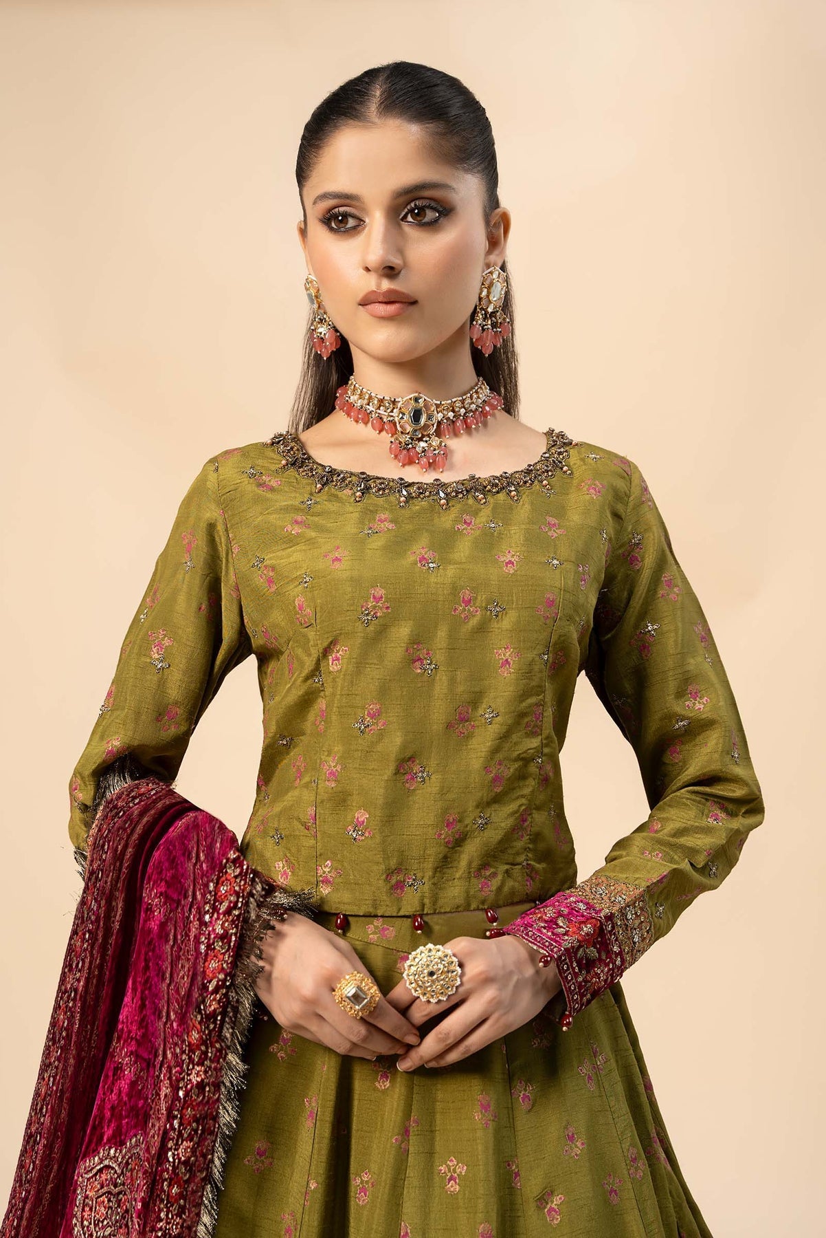 Maria B | Formal Wears | Raw Silk Suit | SF-W24-26 - House Of Hania