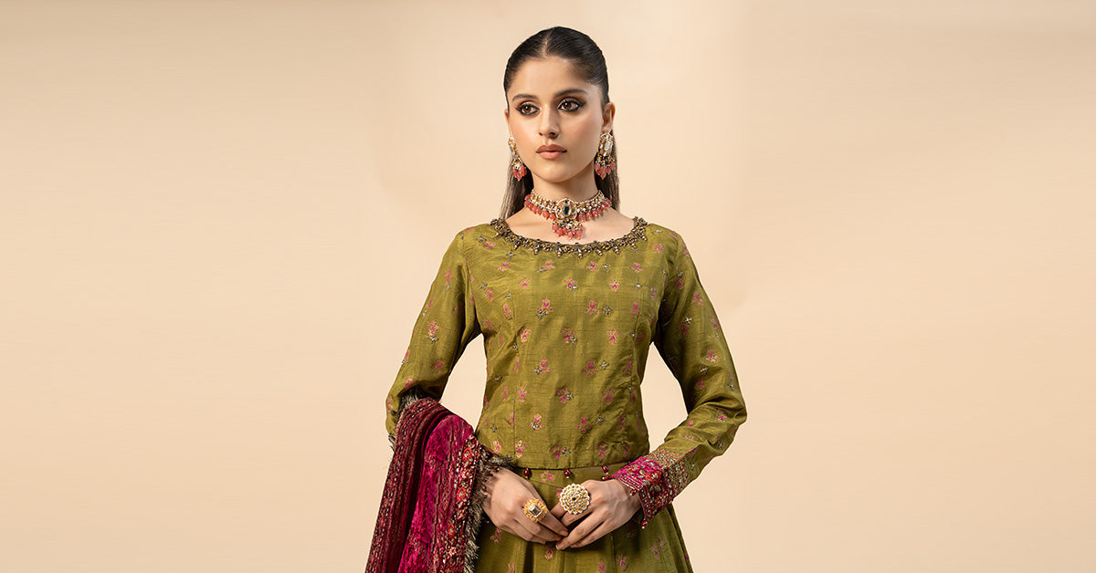 Maria B | Formal Wears | Raw Silk Suit | SF-W24-26 - House Of Hania