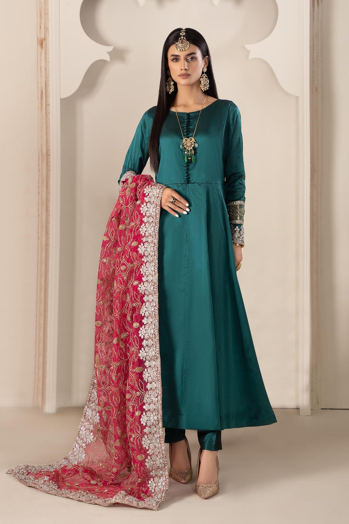 Maria B | Formal Wears | Suit Green SF-W23-62 - House Of Hania