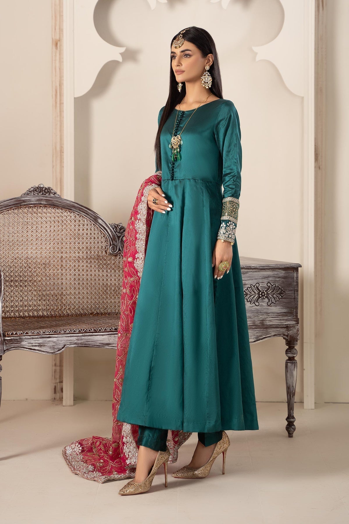 Maria B | Formal Wears | Suit Green SF-W23-62 - House Of Hania