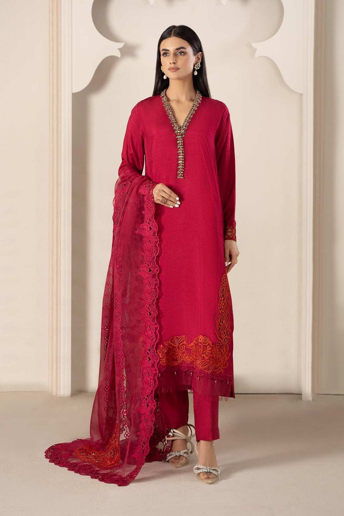 Maria B | Formal Wears | Suit Pink SF-PFW23-02 - House Of Hania