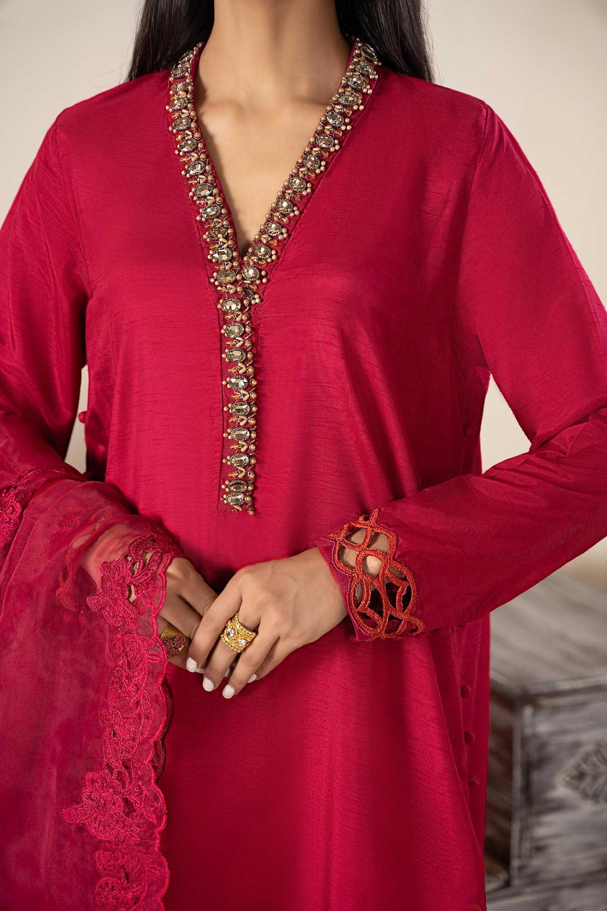 Maria B | Formal Wears | Suit Pink SF-PFW23-02 - House Of Hania