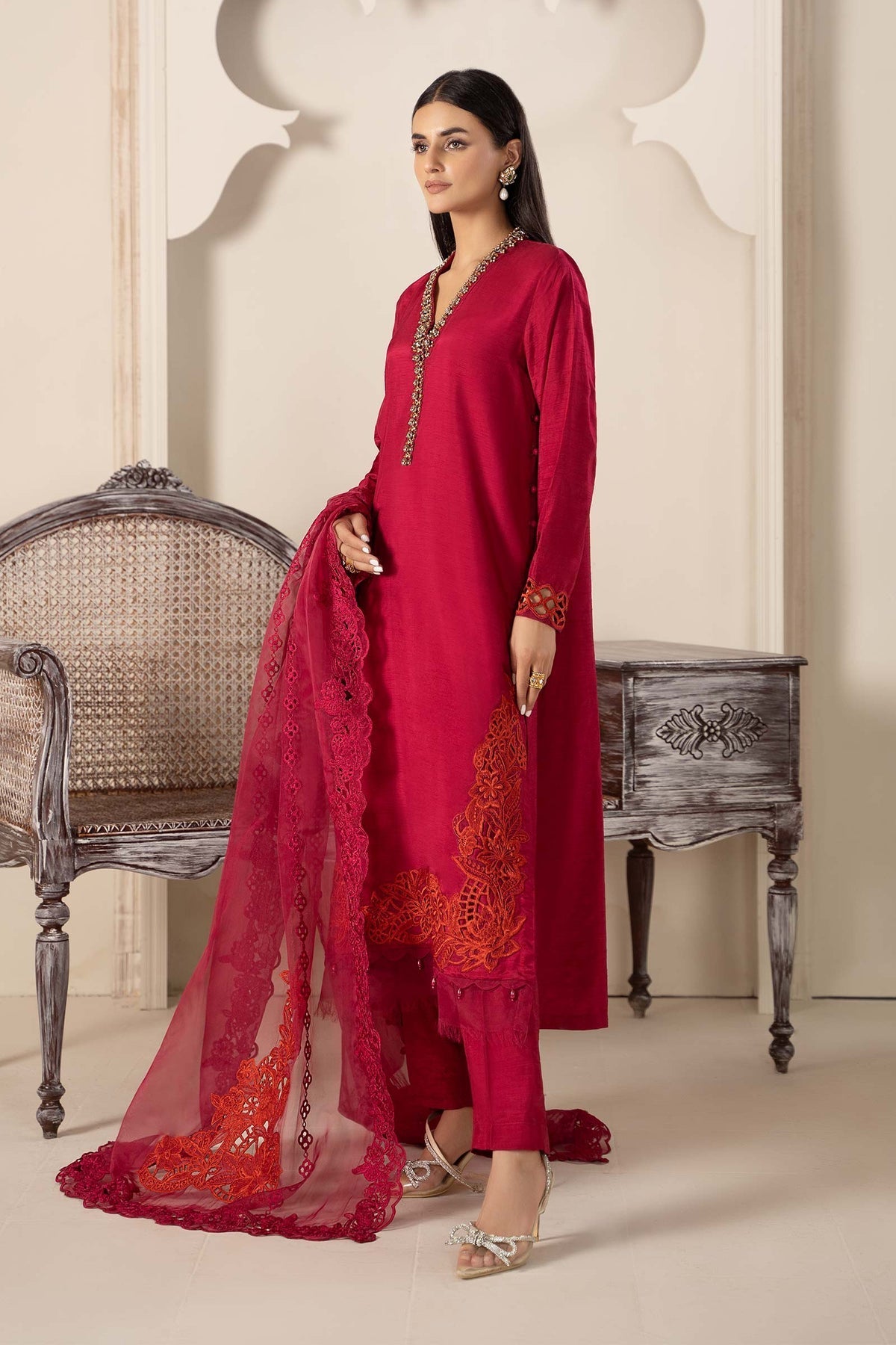 Maria B | Formal Wears | Suit Pink SF-PFW23-02 - House Of Hania