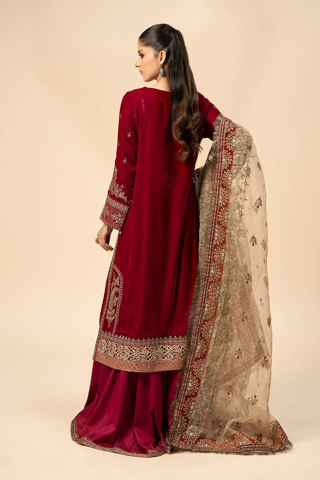Maria B | Formal Wears | Velvet Suit | SF-W24-29 - House Of Hania