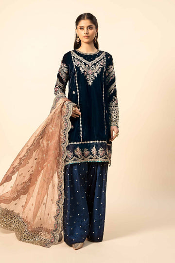 Maria B | Formal Wears | Velvet Suit | SF-W24-80 - House Of Hania