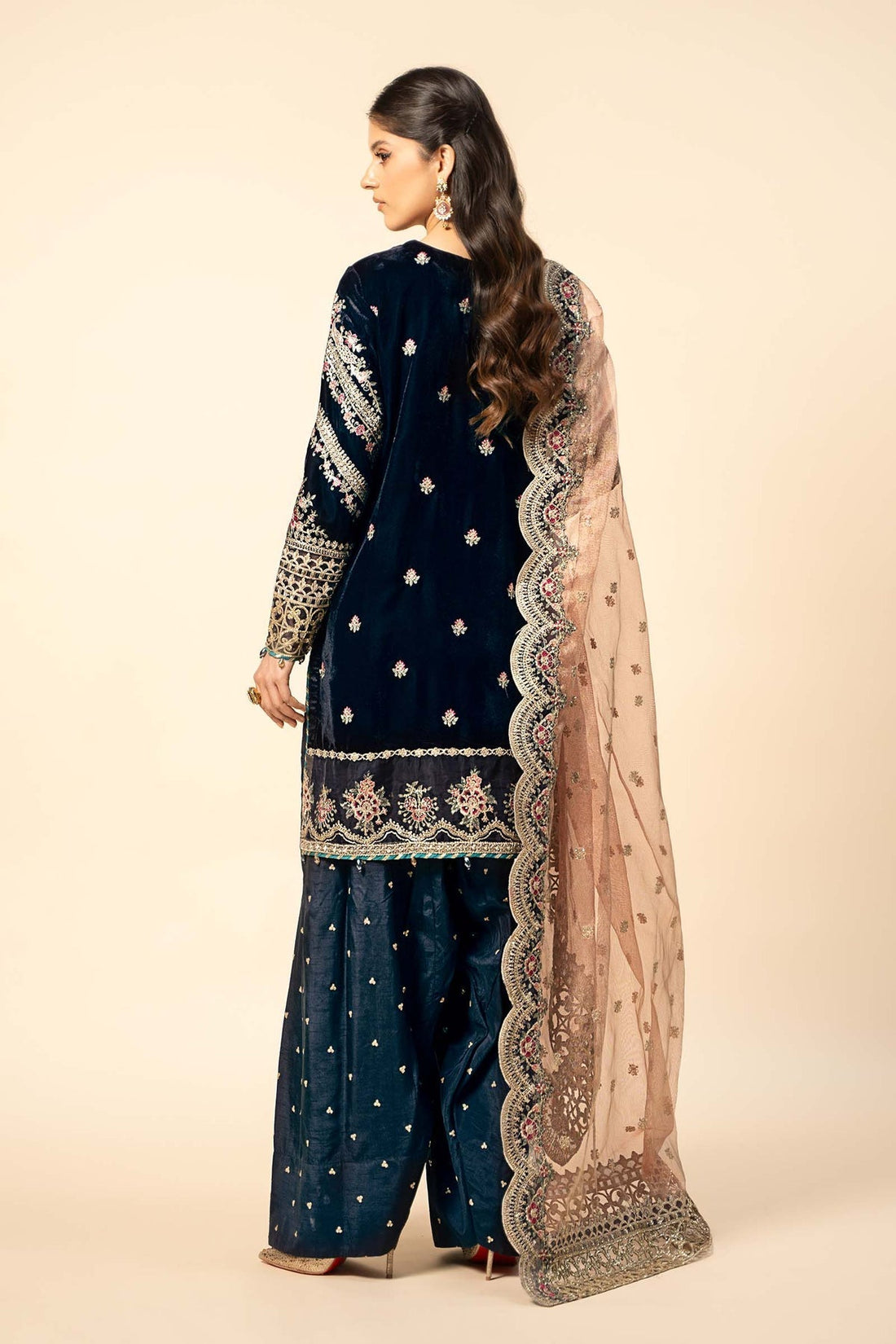 Maria B | Formal Wears | Velvet Suit | SF-W24-80 - House Of Hania